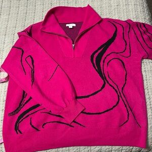Nine West XXL pink/black sweater